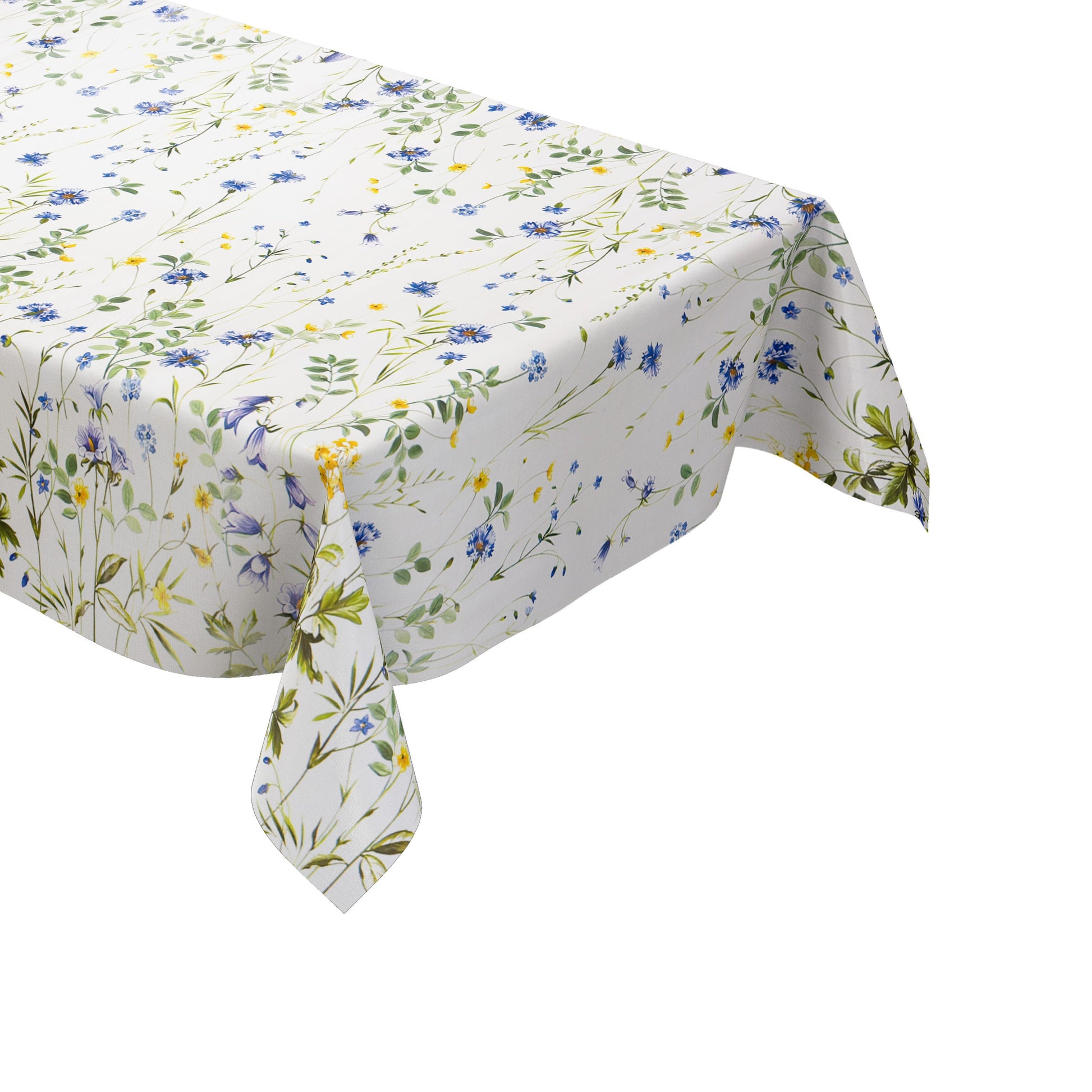 Wachstuch Tischdecke Blumenwiese mit Blumenranken