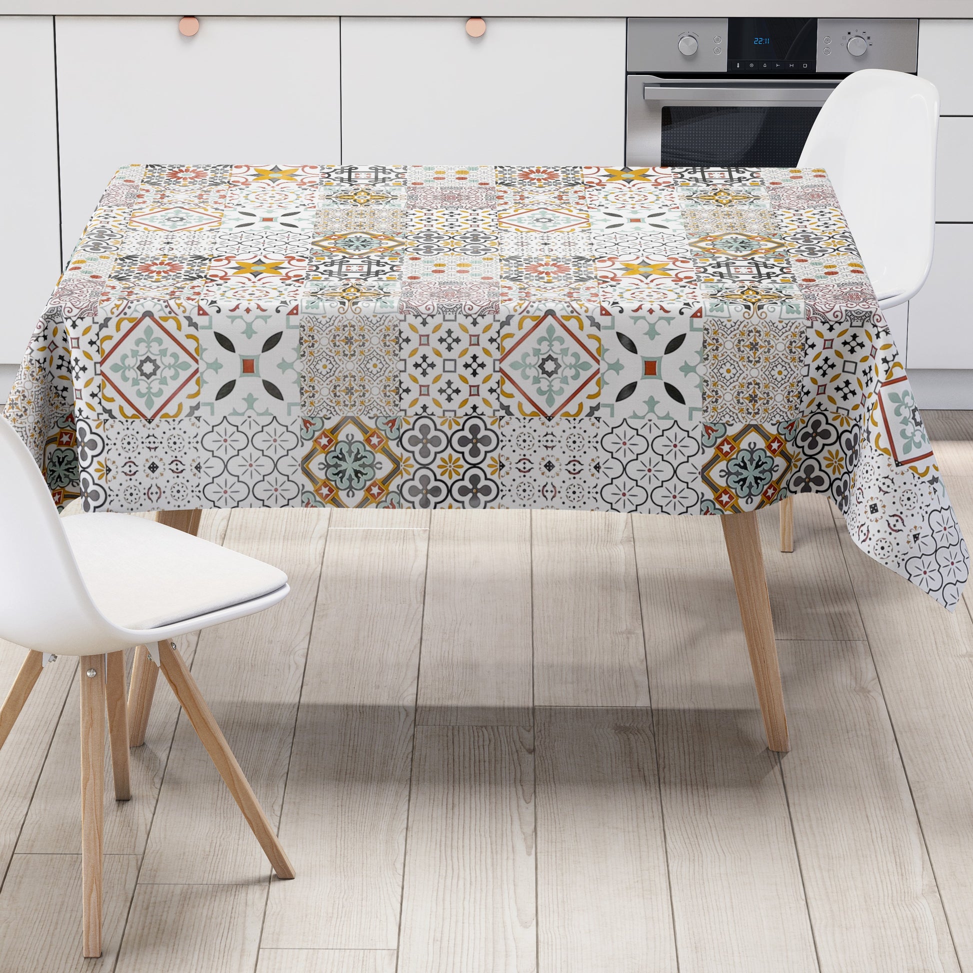 Wachstuch Tischdecke Fliesen Mosaik