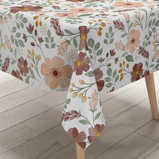 Wachstuch Tischdecke Blumen Vintage
