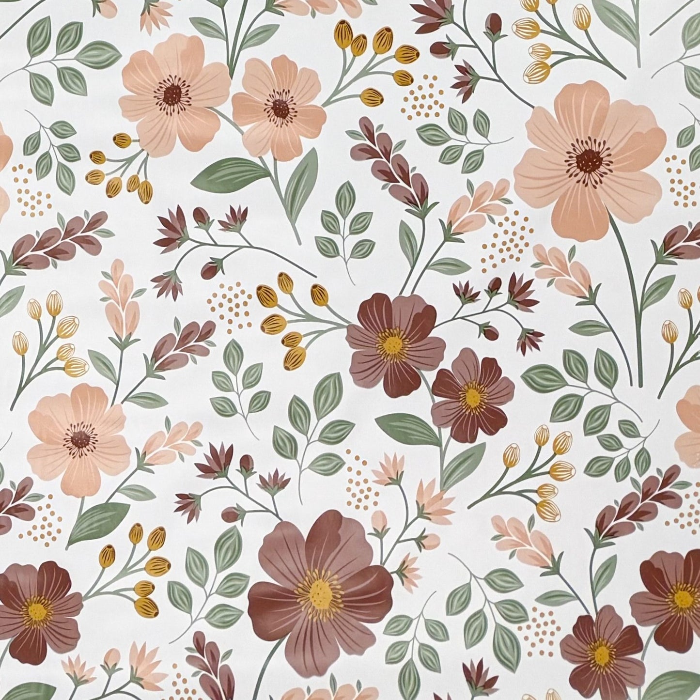 Wachstuch Tischdecke Blumen Vintage