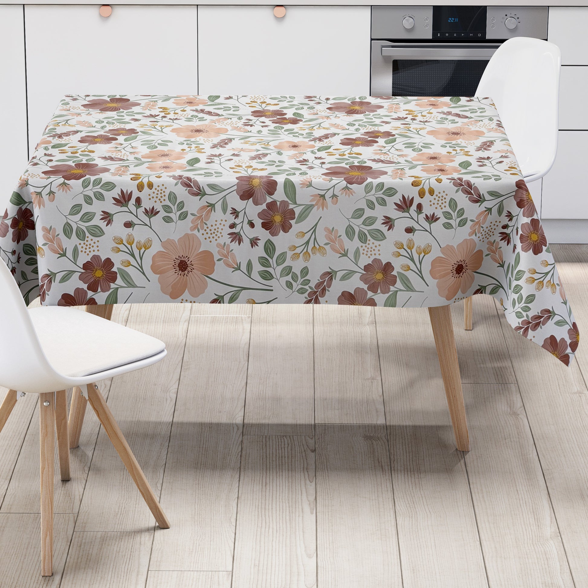 Wachstuch Tischdecke Blumen Vintage