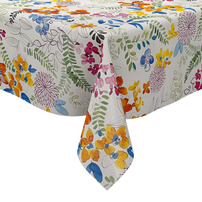 Nappe toile cirée vendue au mètre 01301-00 Pâques Lapin de Pâques Tulipes carrée ronde ovale