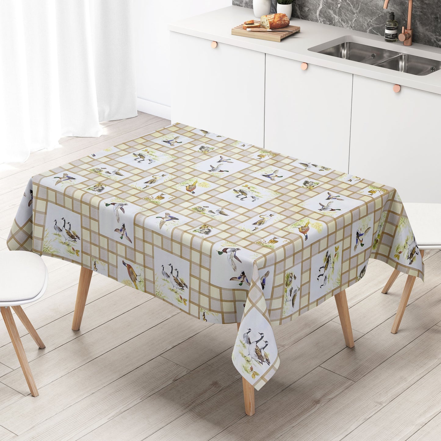 Rouleau de toile cirée ARTICLE SPÉCIAL Motif canards sauvages B8971-01 Rouleau de marchandises