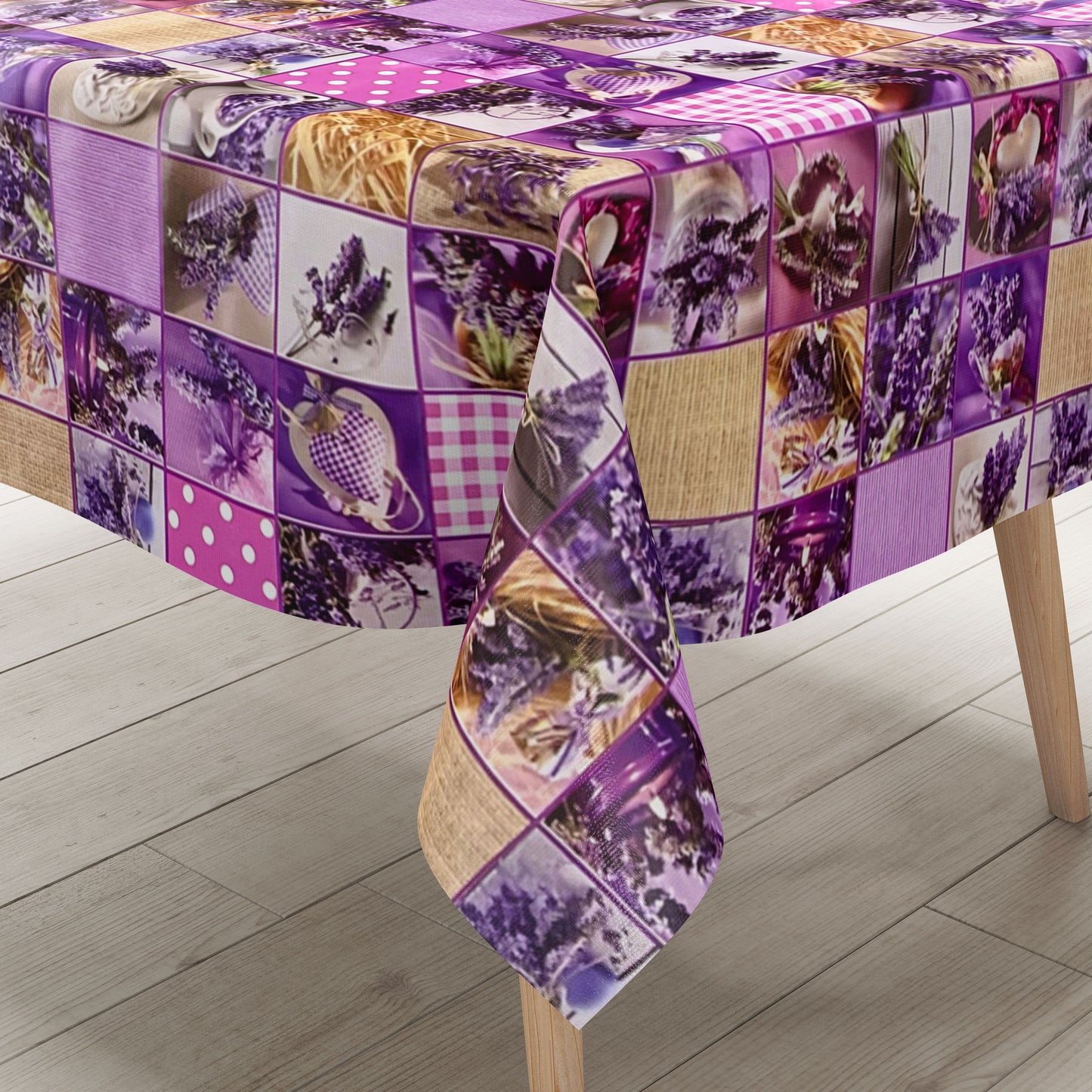 Rouleau de toile cirée ARTICLE SPÉCIAL Patchwork Lavande B9014-01 Rouleau de marchandises