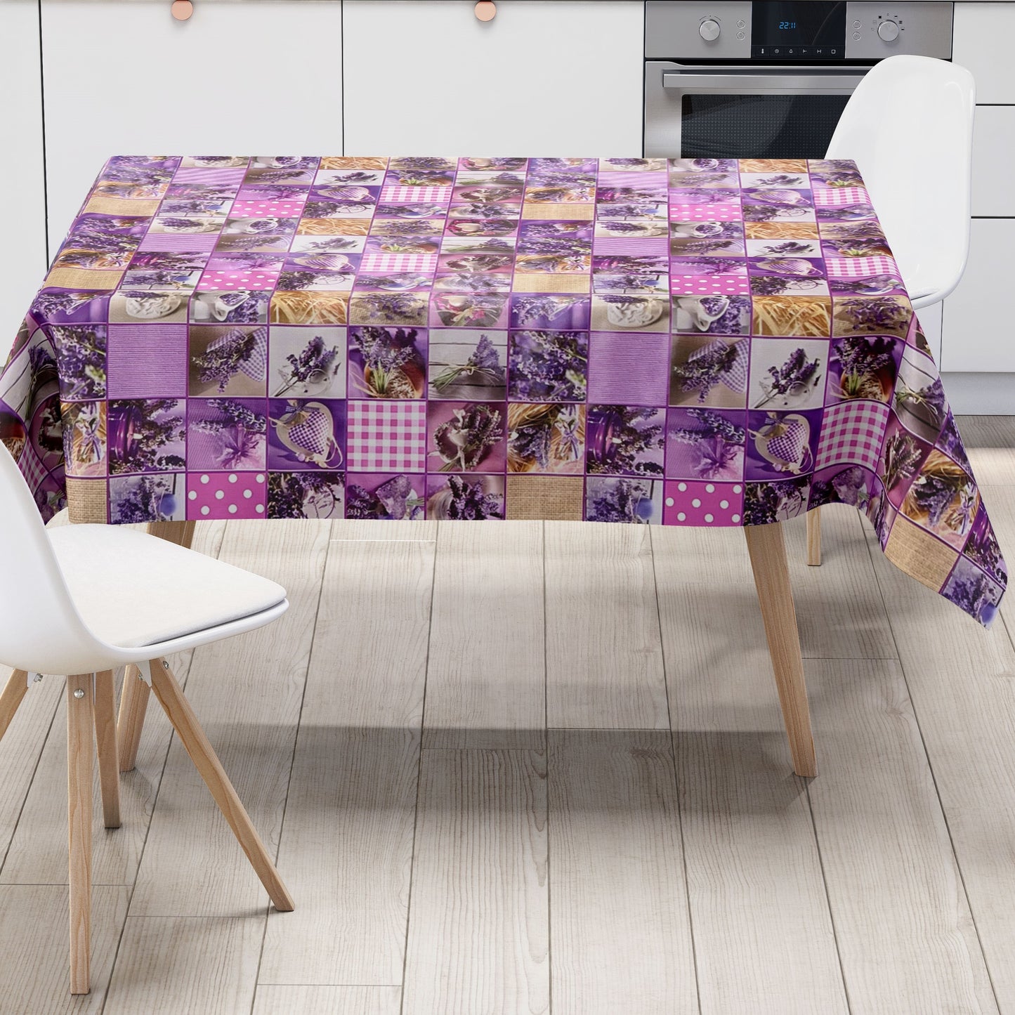 Rouleau de toile cirée ARTICLE SPÉCIAL Patchwork Lavande B9014-01 Rouleau de marchandises