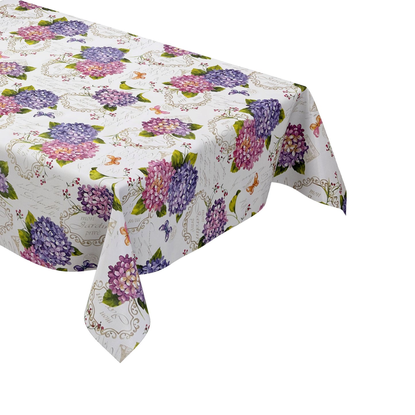 Wachstuch Tischdecke Hortensie Übergröße