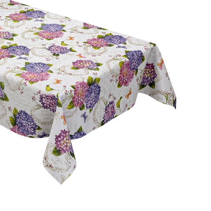 Wachstuch Tischdecke Hortensie Übergröße