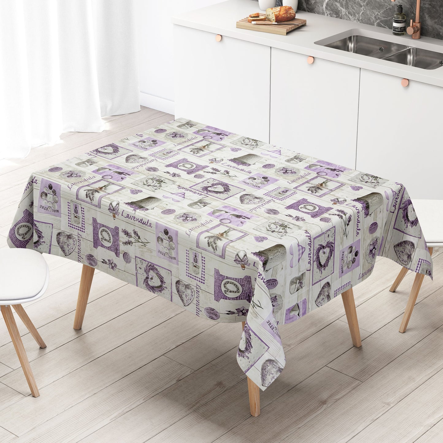 Wachstuch Tischdecke Lavendel