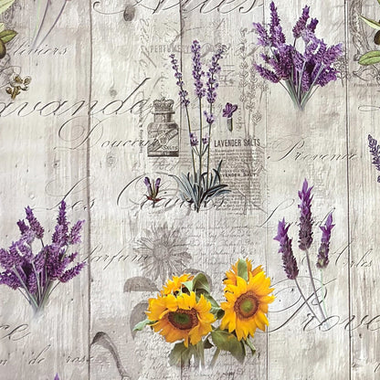 Wachstuch Tischdecke mediterran Holz Lavendel Oliven