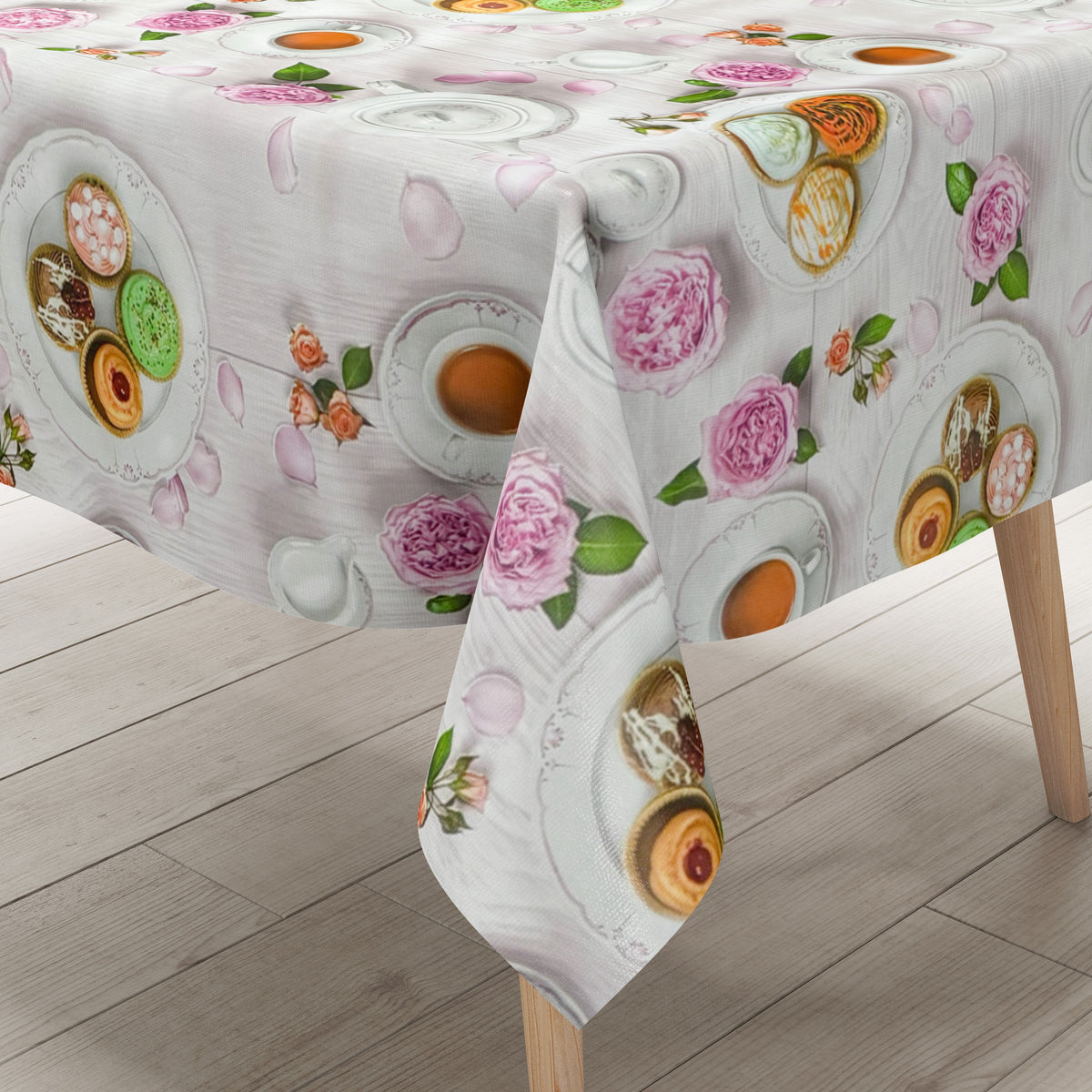 Wachstuch Tischdecke BR70 Kaffee Cupcakes auf Holz eckig rund oval Met –