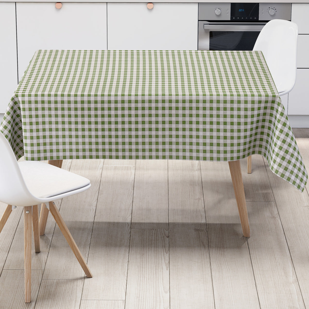 Wachstuch Tischdecke C141013 grün kariert klein Vichy eckig rund oval –
