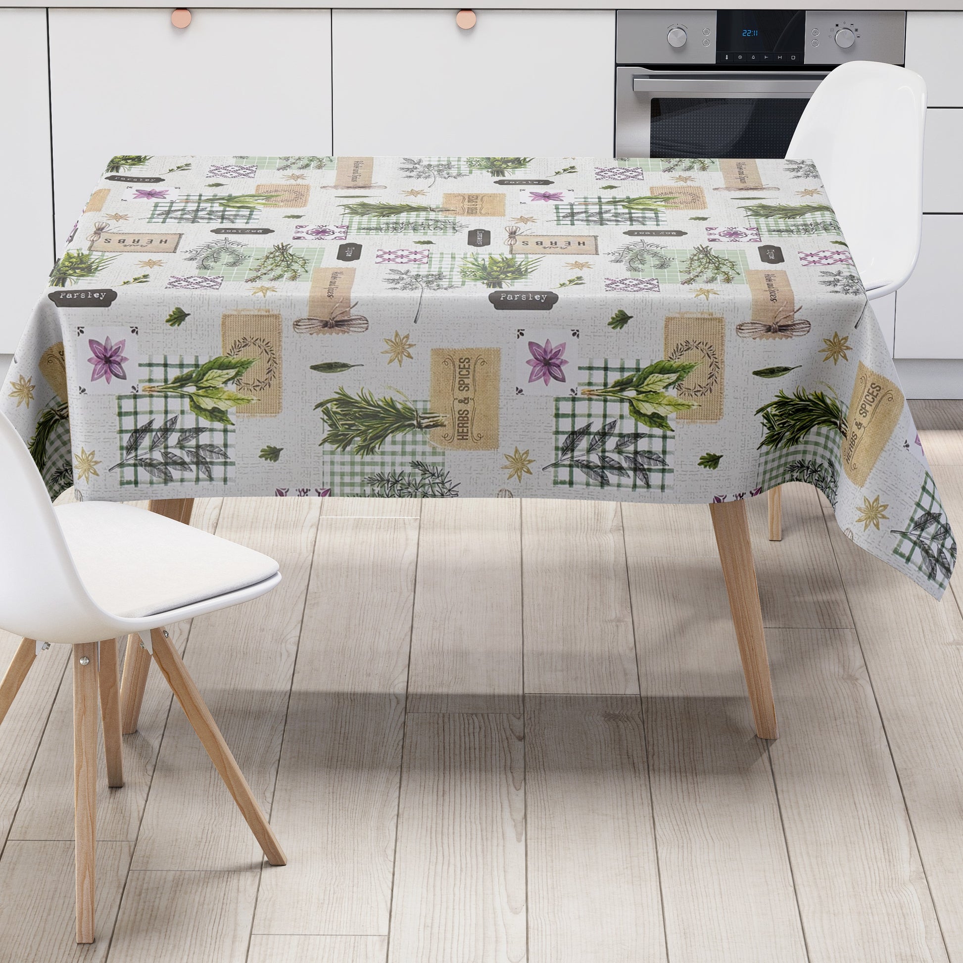 Wachstuch Tischdecke Kräuter