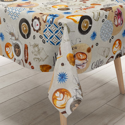 Wachstuch Tischdecke Kaffeemotiv
