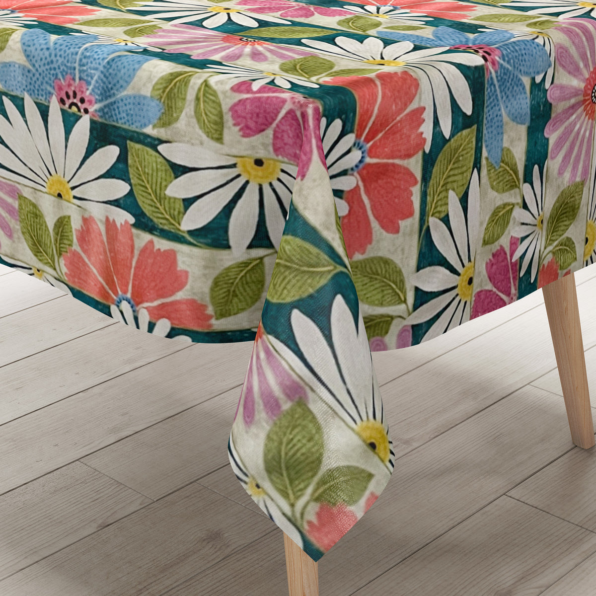 Wachstuch Tischdecke C144141 Blumen Blüten gestreift modern floral Som –