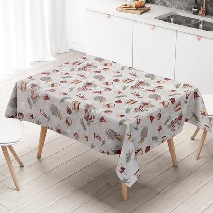 Wachstuch Tischdecke Weihnachten Geschenke Tannenzweige