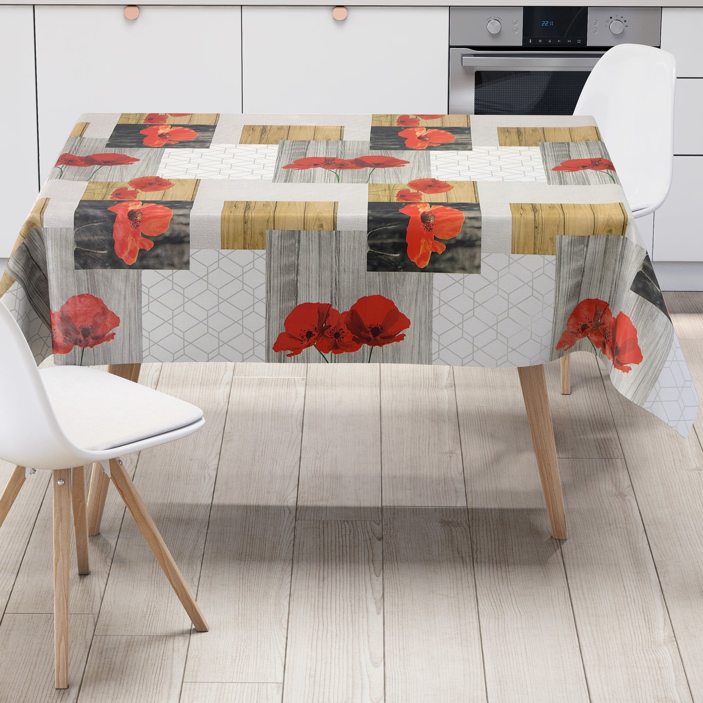Wachstuch Tischdecke C146271 Mohnblumen Blüten eckig rund oval