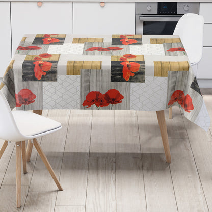 Wachstuch Tischdecke C146271 Mohnblumen Blüten eckig rund oval