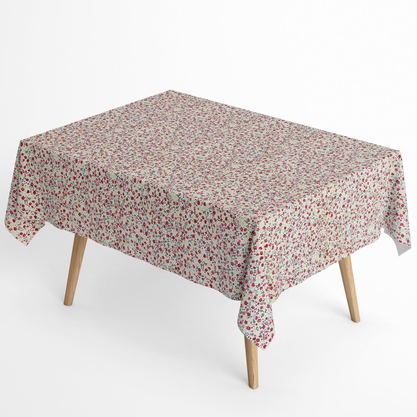 Jacquard Tischdecke Streublumen rot