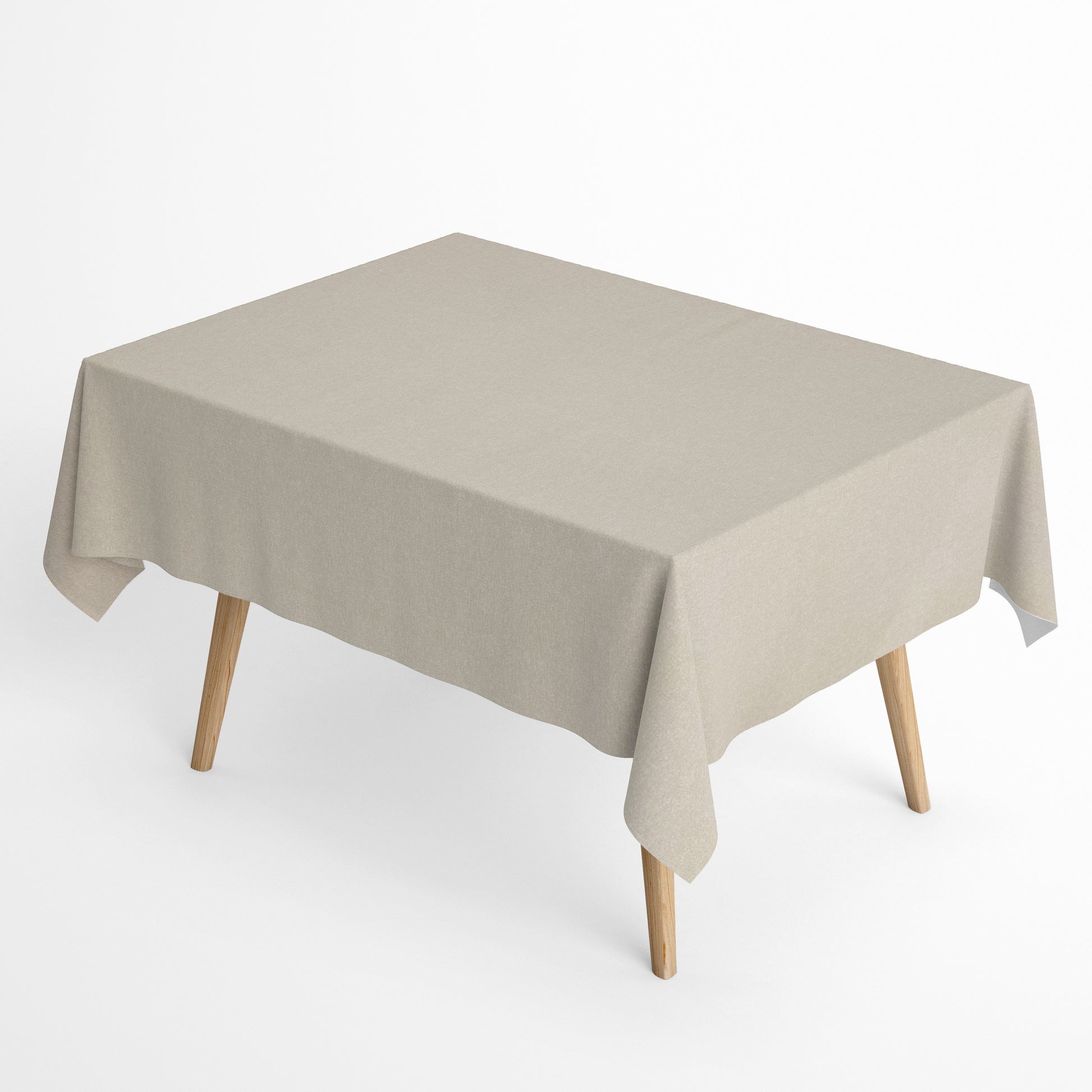 Baumwolltischdecke einfarbig uni cremefarben beige