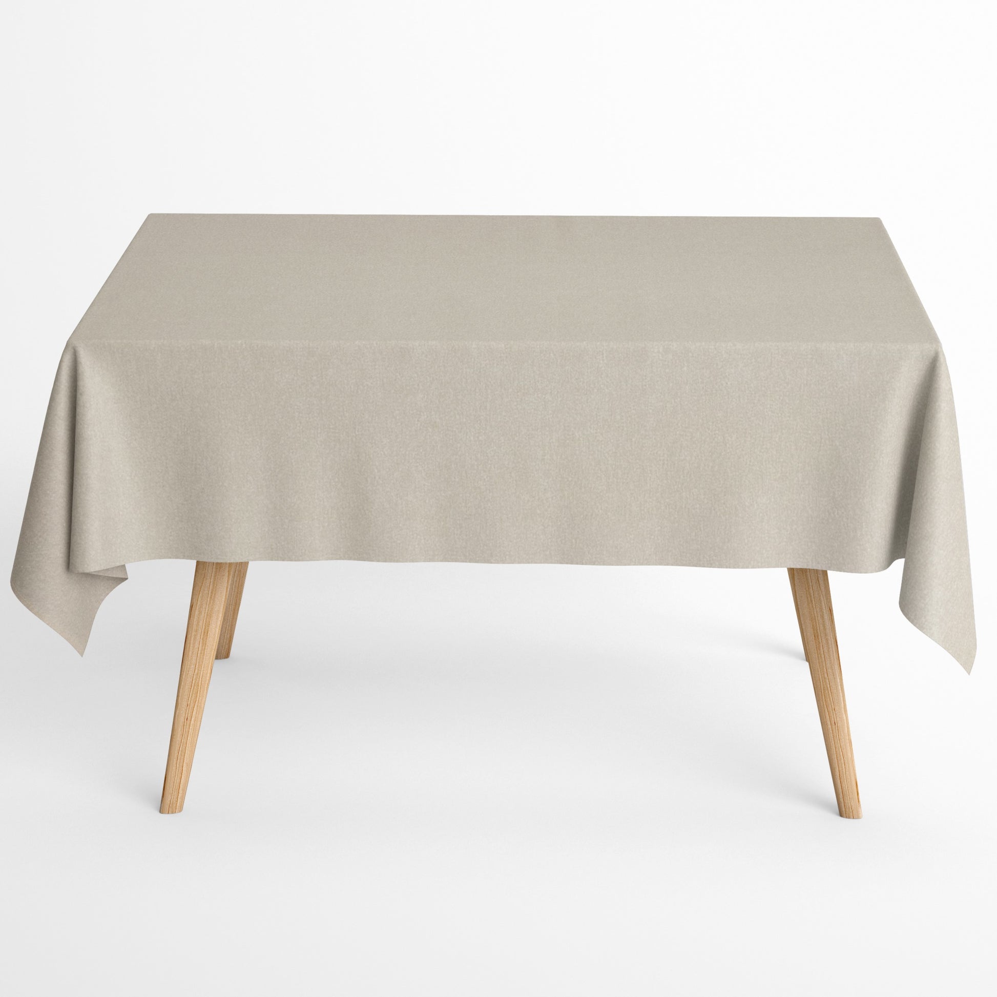 Baumwolltischdecke einfarbig uni cremefarben beige