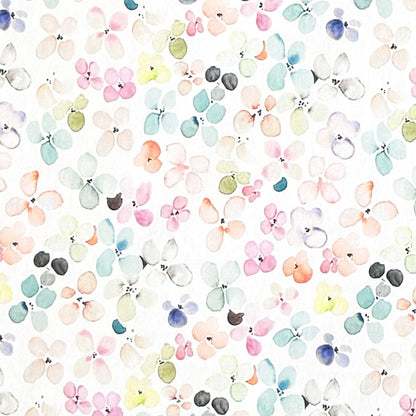 Jacquard Tischdecke aus beschichteter Baumwolle mit Fleckenschutz DP142 pastellfarbene Blüten eckig rund oval