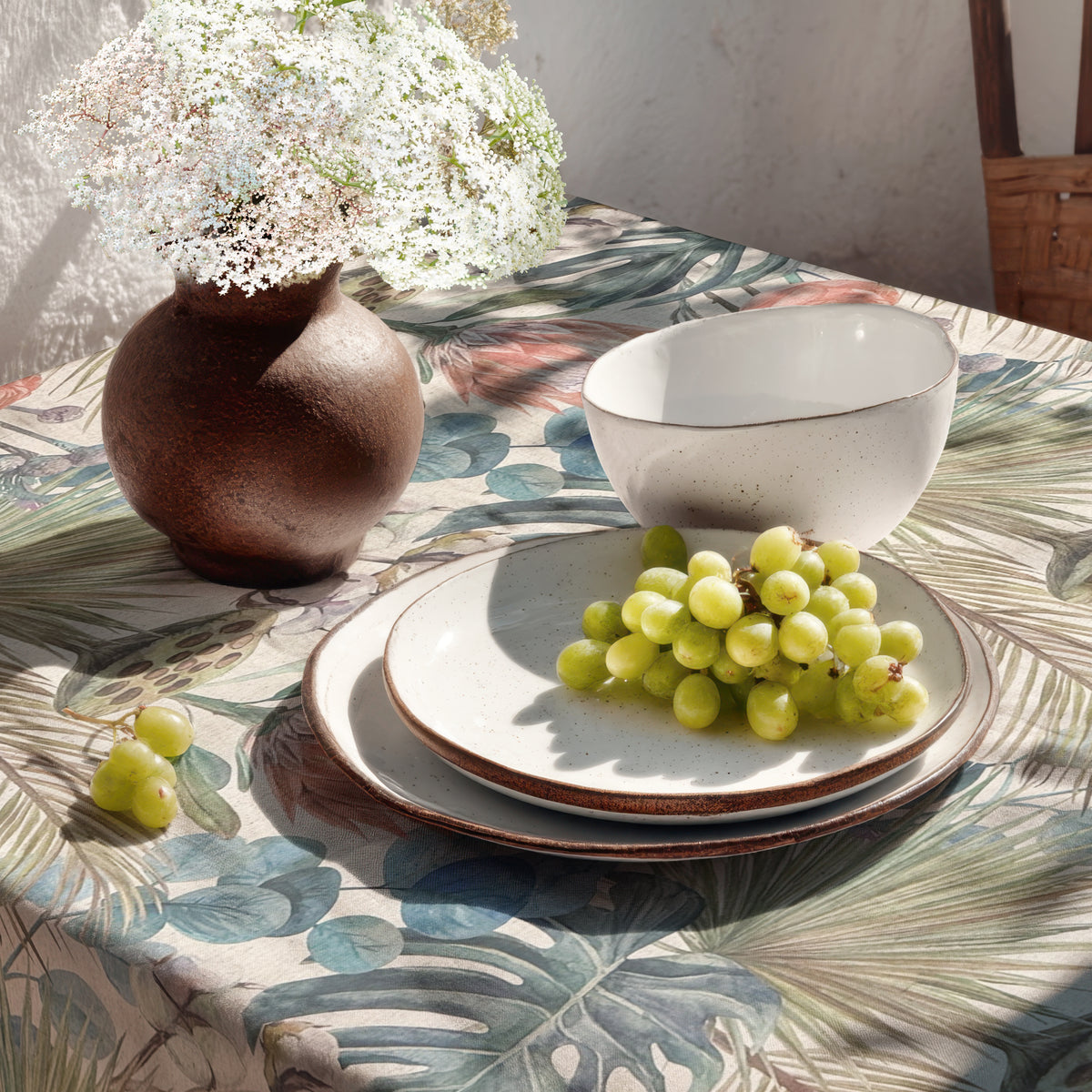 Jacquard Tischdecke beschichtete Baumwolle Übergröße 160 cm Breite DP5 –