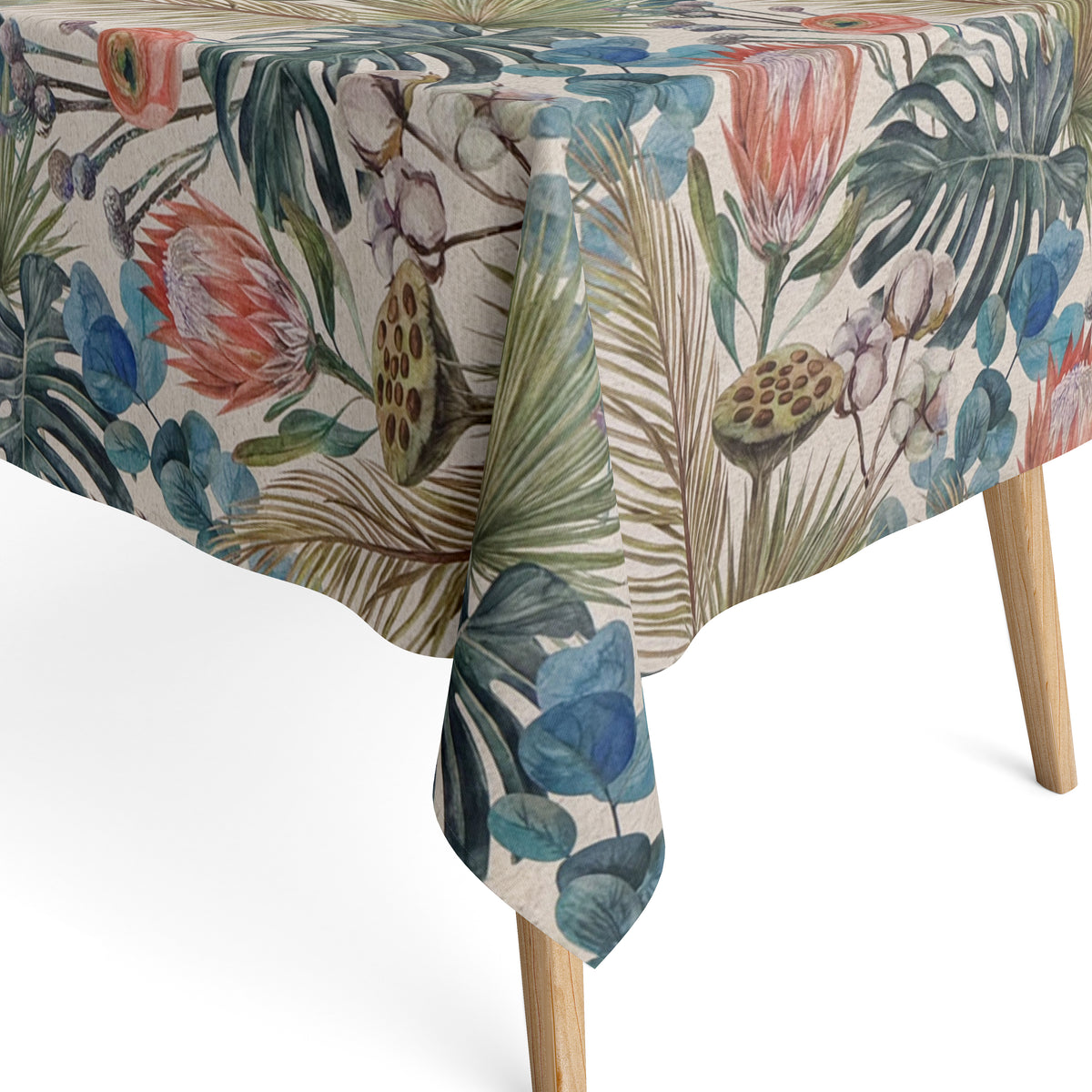 Jacquard Tischdecke beschichtete Baumwolle Übergröße 160 cm Breite DP5 –