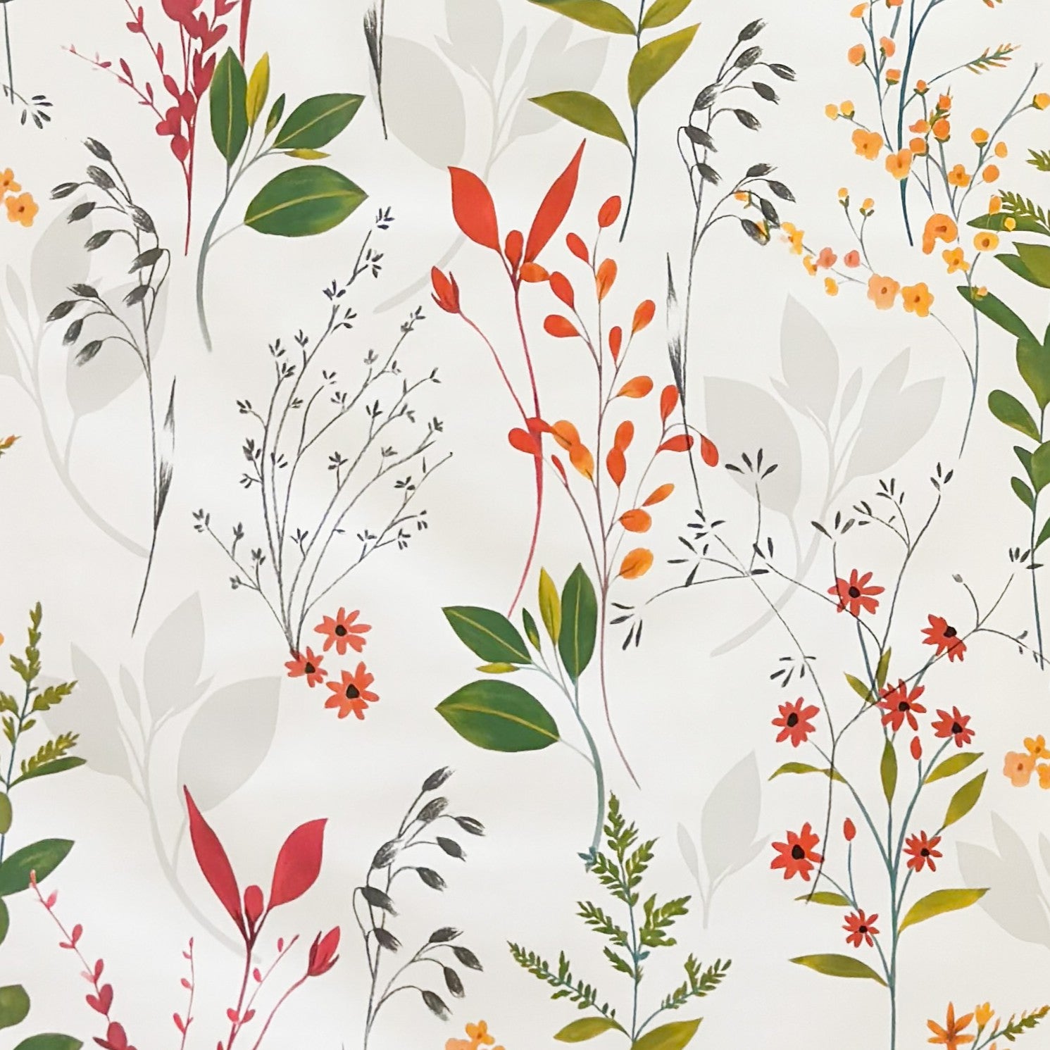 Wachstuch Tischdecke bunte Gräser Wiese