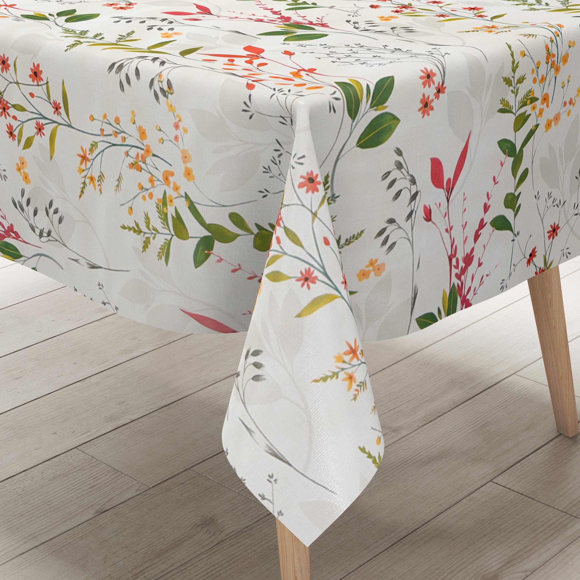 Wachstuch Tischdecke bunte Gräser Wiese