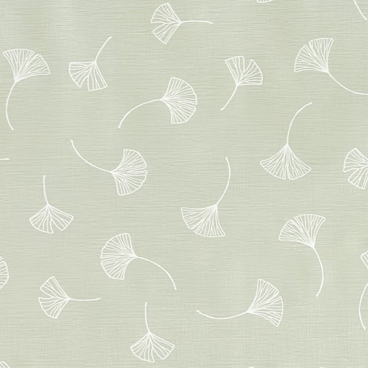 Wachstuch Tischdecke it Ginkgoblättern auf mintgrün