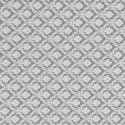 Detailaufnahme einer anthrazitfarbenen Jacquard-Tischdecke mit klassischem Ornamentmuster, beschichteter Baumwolle und Fleckenschutz.