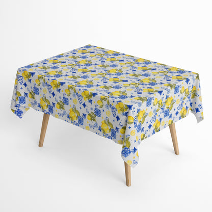 Jacqaurd Tischdecke beschichtete Baumwolle mit Zitronen und Mosaik
