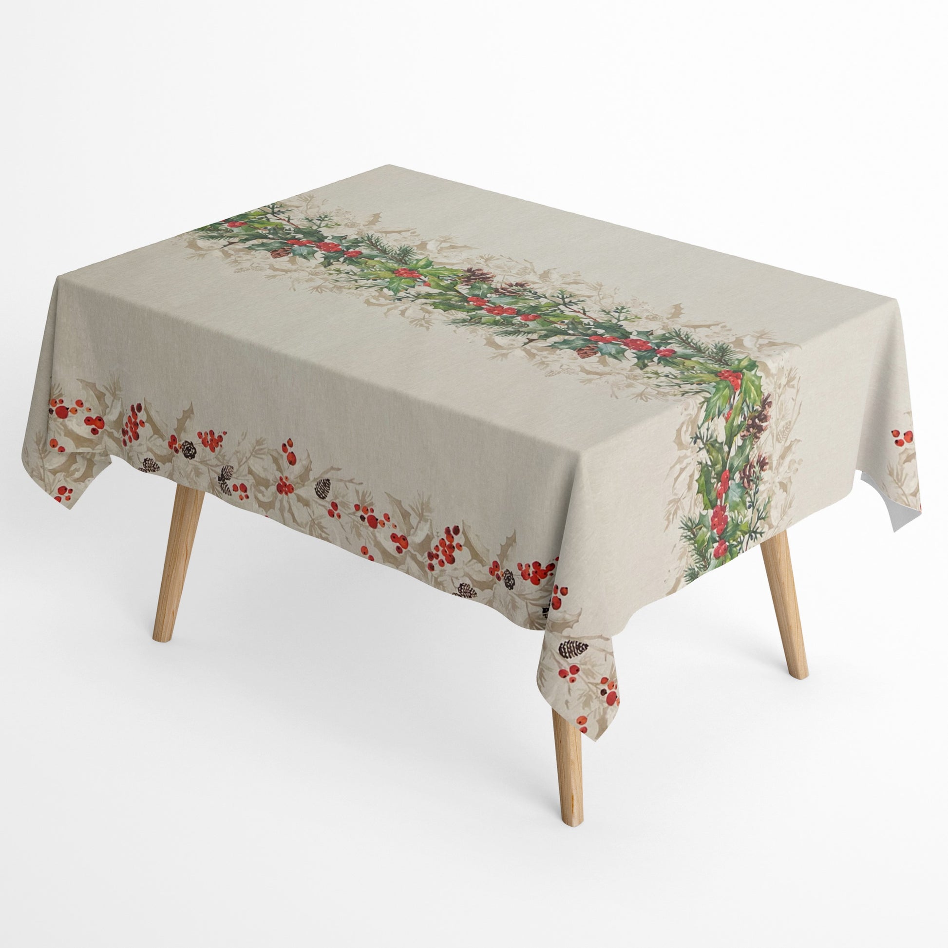 Jacquard Tischdecke aus beschichteter Baumwolle – Bordürenmuster GLORIA