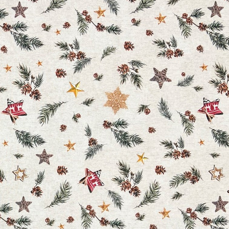 nappe textile jacquard coton enduit Noël HOGUI 60359 carrée ronde ovale