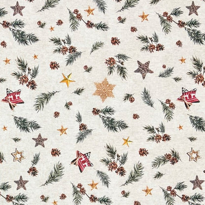 nappe textile jacquard coton enduit Noël HOGUI 60359 carrée ronde ovale