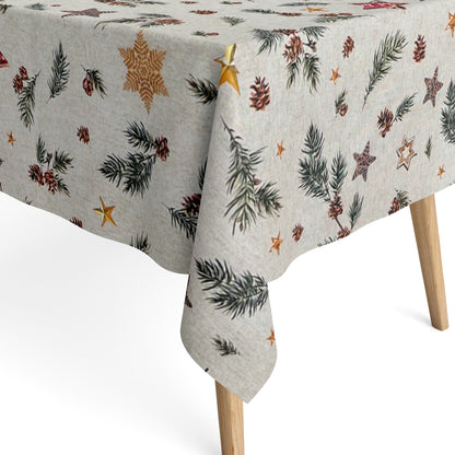 nappe textile jacquard coton enduit Noël HOGUI 60359 carrée ronde ovale