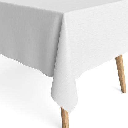 Jacquard Tischdecke aus beschichteter Baumwolle mit Fleckenschutz IBIZA BLANCO weiß uni einfarbig eckig rund oval