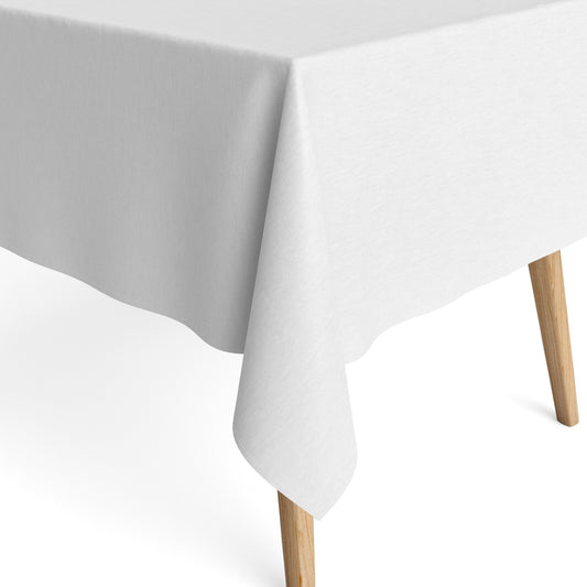 Jacquard Tischdecke aus beschichteter Baumwolle mit Fleckenschutz IBIZA BLANCO weiß uni einfarbig eckig rund oval