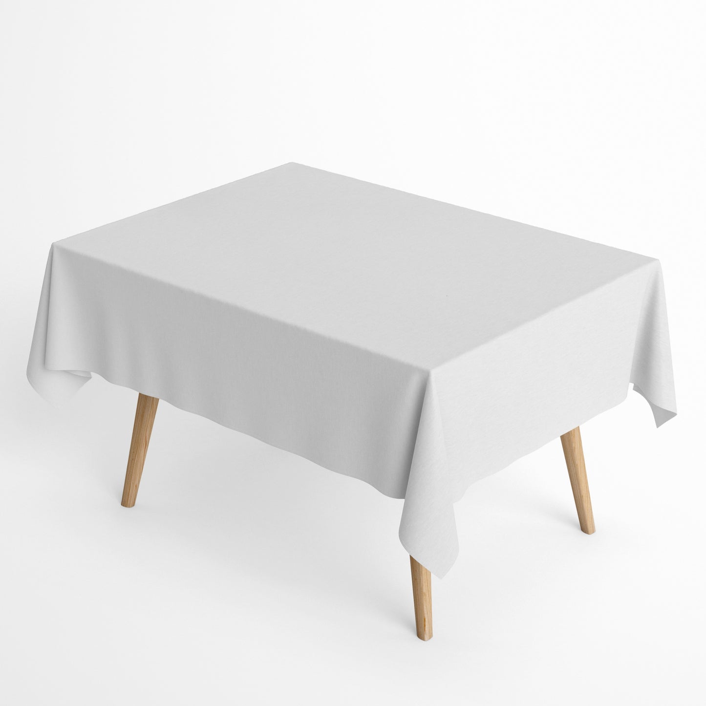 Jacquard Tischdecke aus beschichteter Baumwolle mit Fleckenschutz IBIZA BLANCO weiß uni einfarbig eckig rund oval