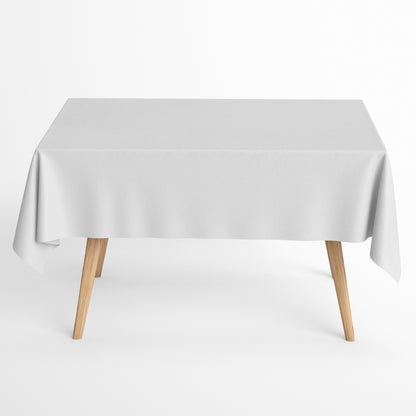 Jacquard Tischdecke aus beschichteter Baumwolle mit Fleckenschutz IBIZA BLANCO weiß uni einfarbig eckig rund oval