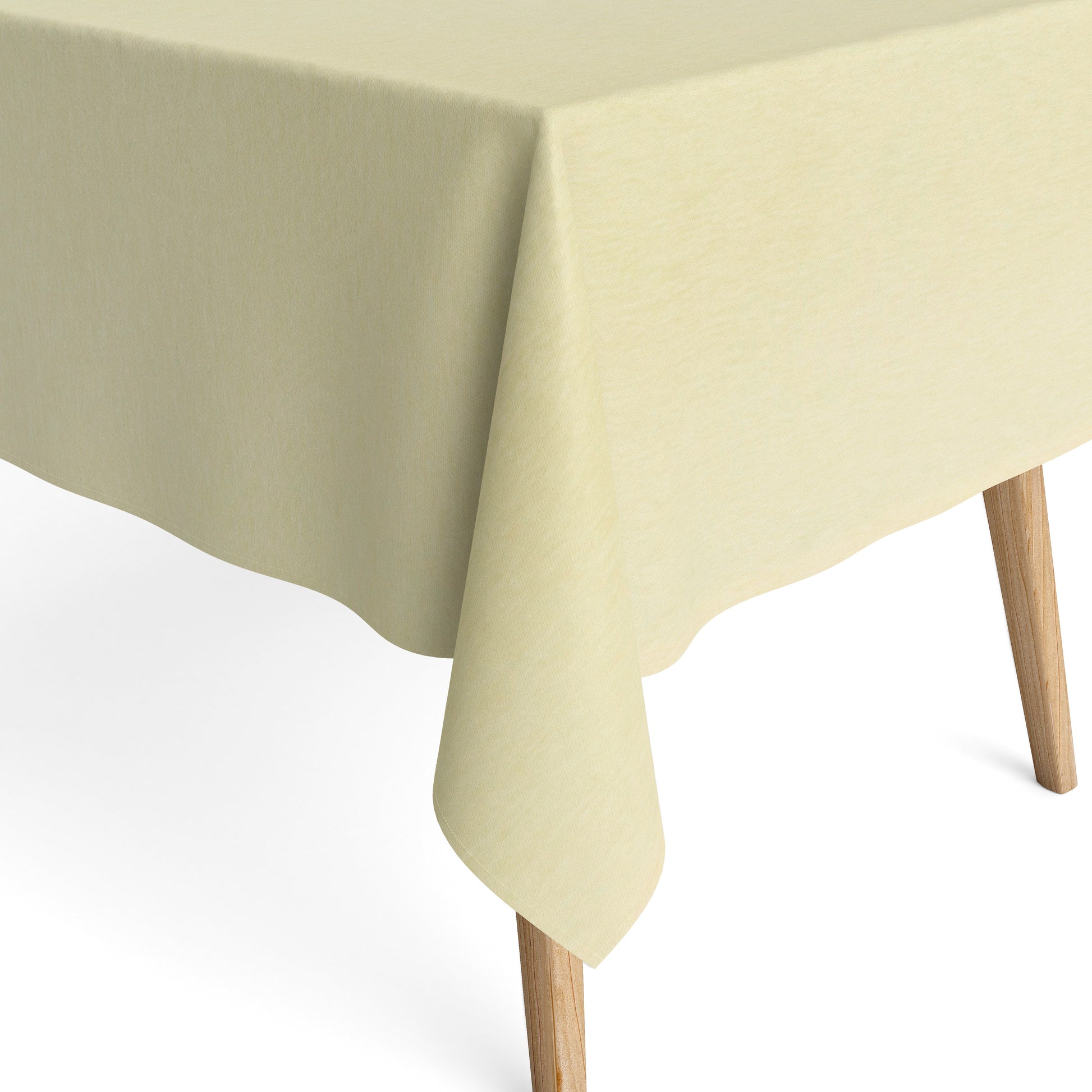 Tischdecke beschichtete Baumwolle cremefarben uni