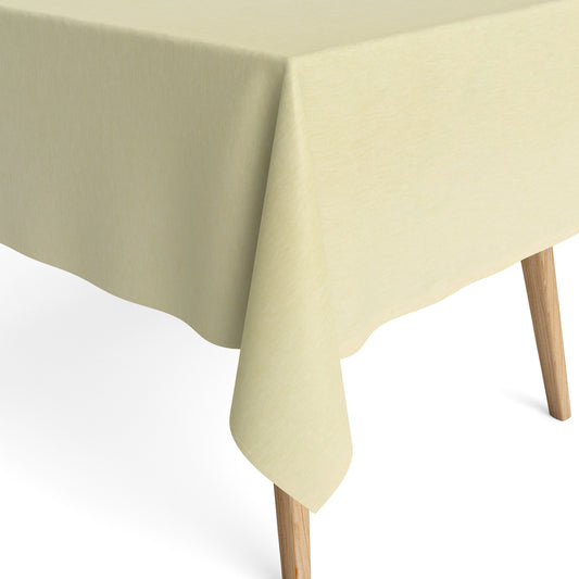 Tischdecke beschichtete Baumwolle cremefarben uni