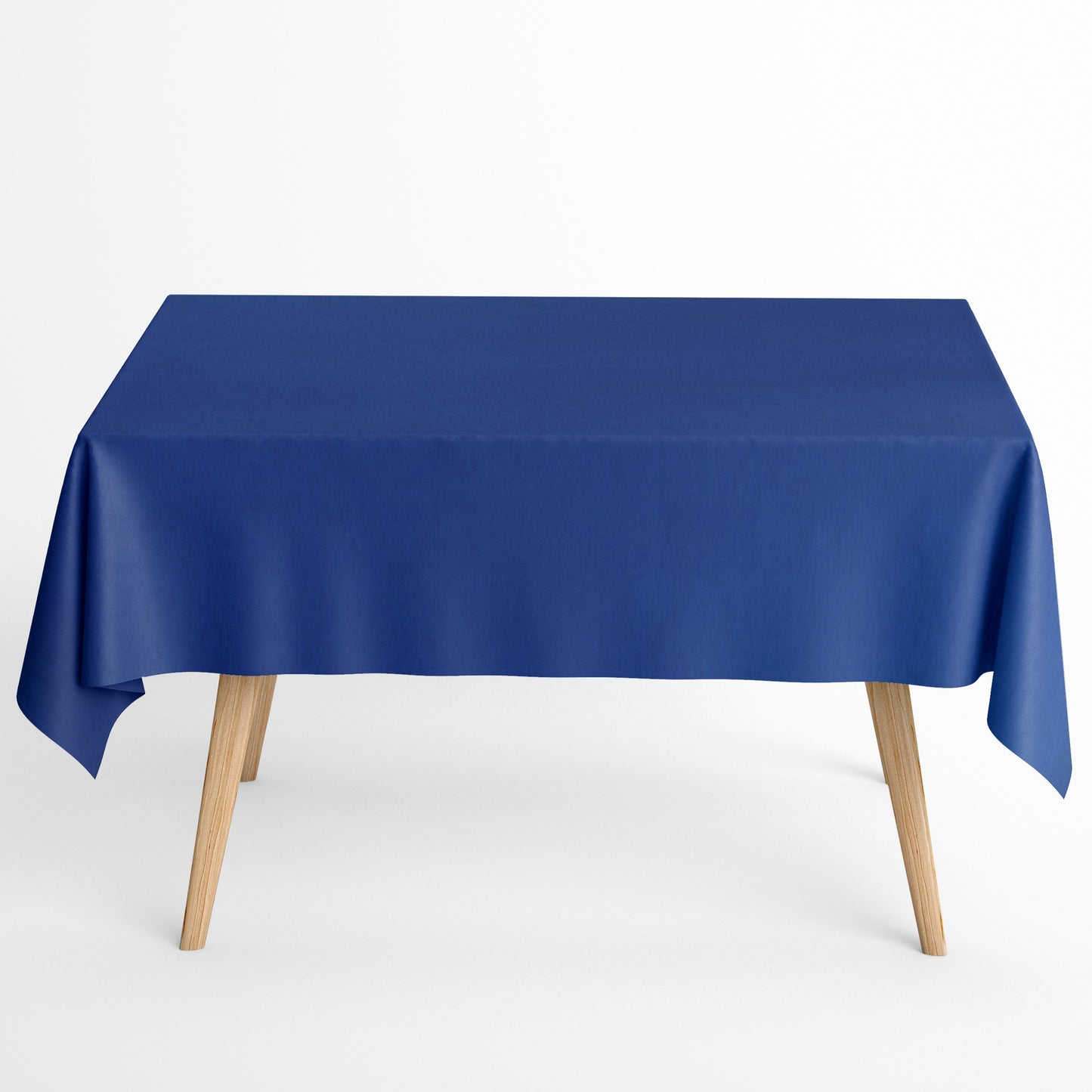 Jacquard Tischdecke aus beschichteter Baumwolle mit Fleckenschutz IBIZA DUCADOS blau uni einfarbig eckig rund oval