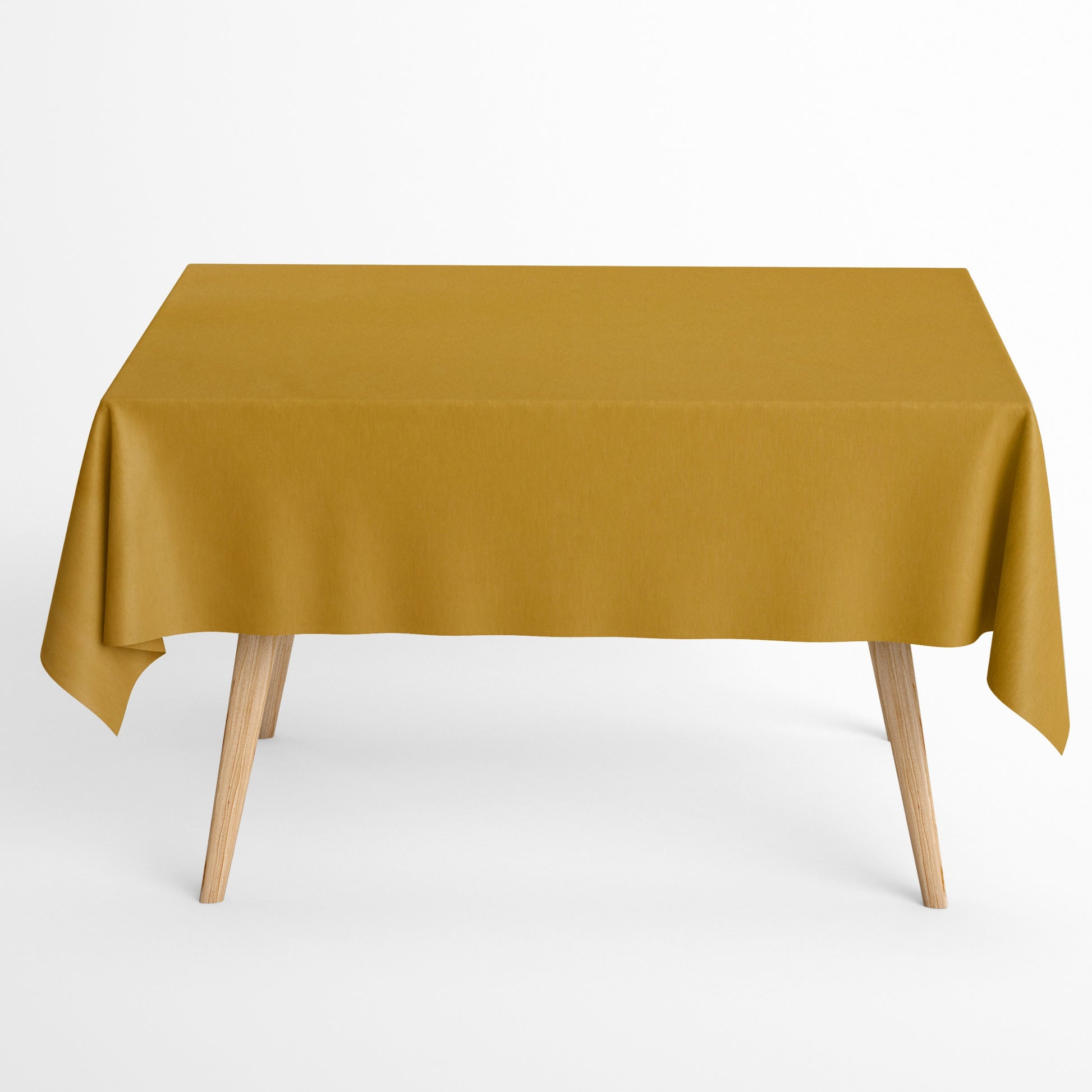 beschitete Baumwolle Tischdecke curry gelb