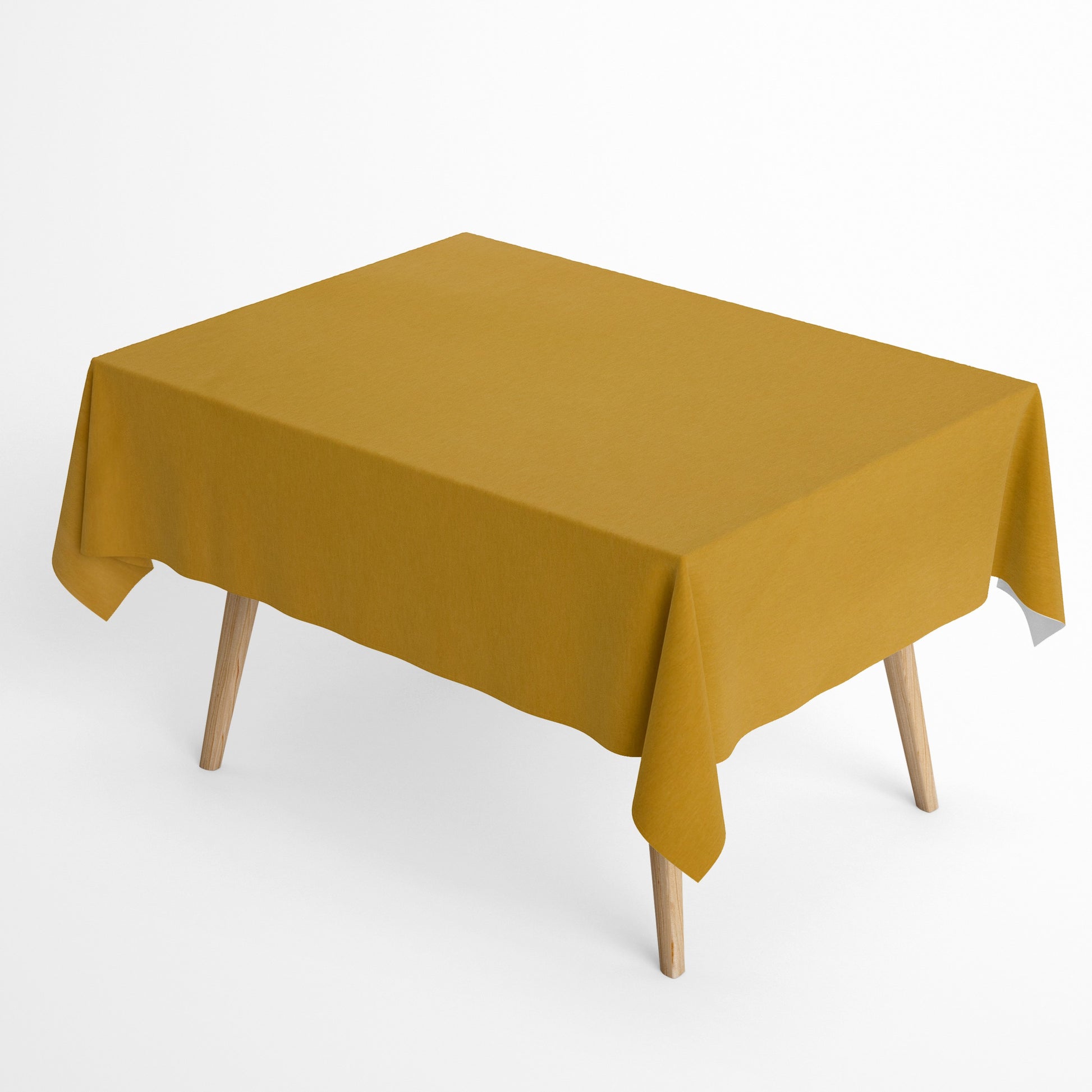 beschitete Baumwolle Tischdecke curry gelb