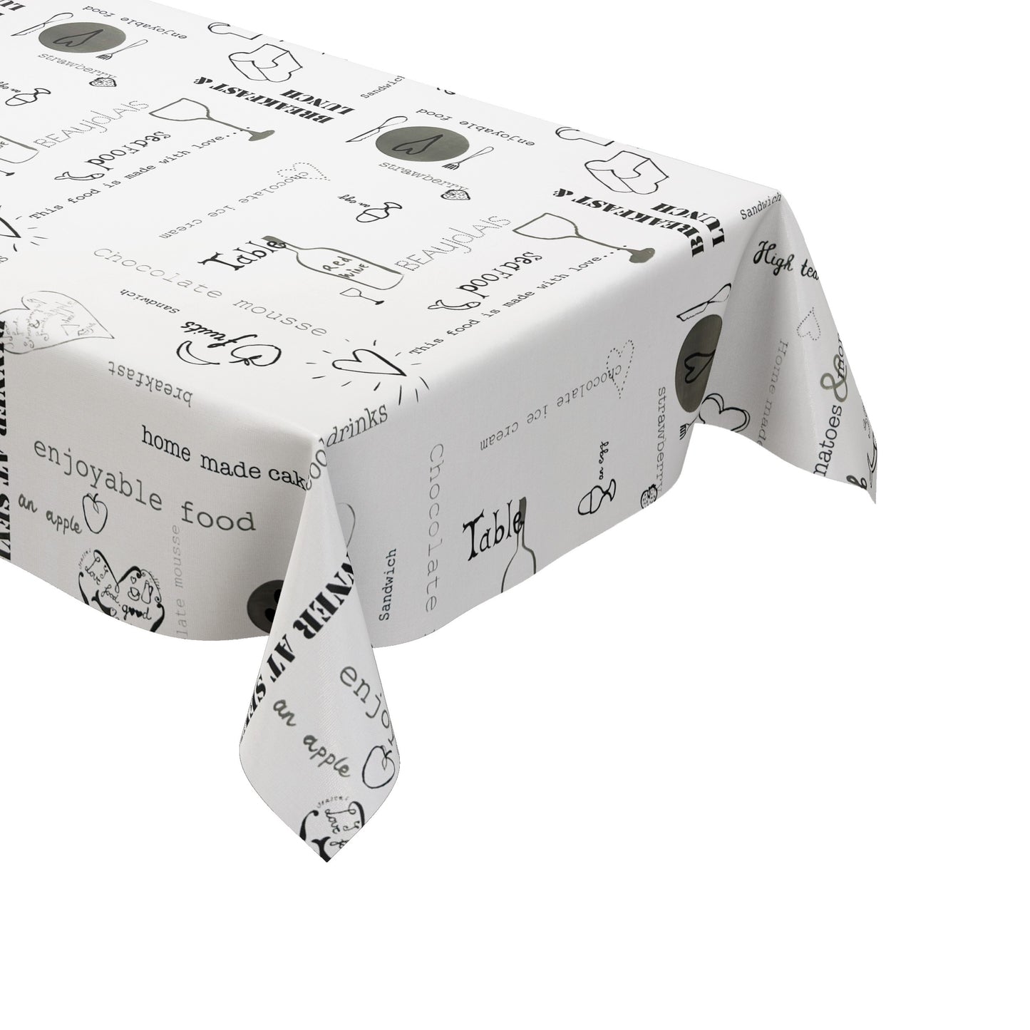 Wachstuch Tischdecke Essen und Trinken