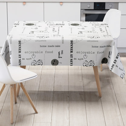 Wachstuch Tischdecke Essen und Trinken