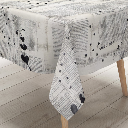 Wachstuch Tischecke Zeitungspapier