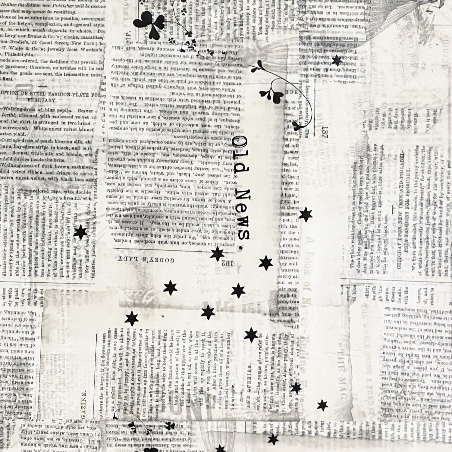 Wachstuch Tischecke Zeitungspapier