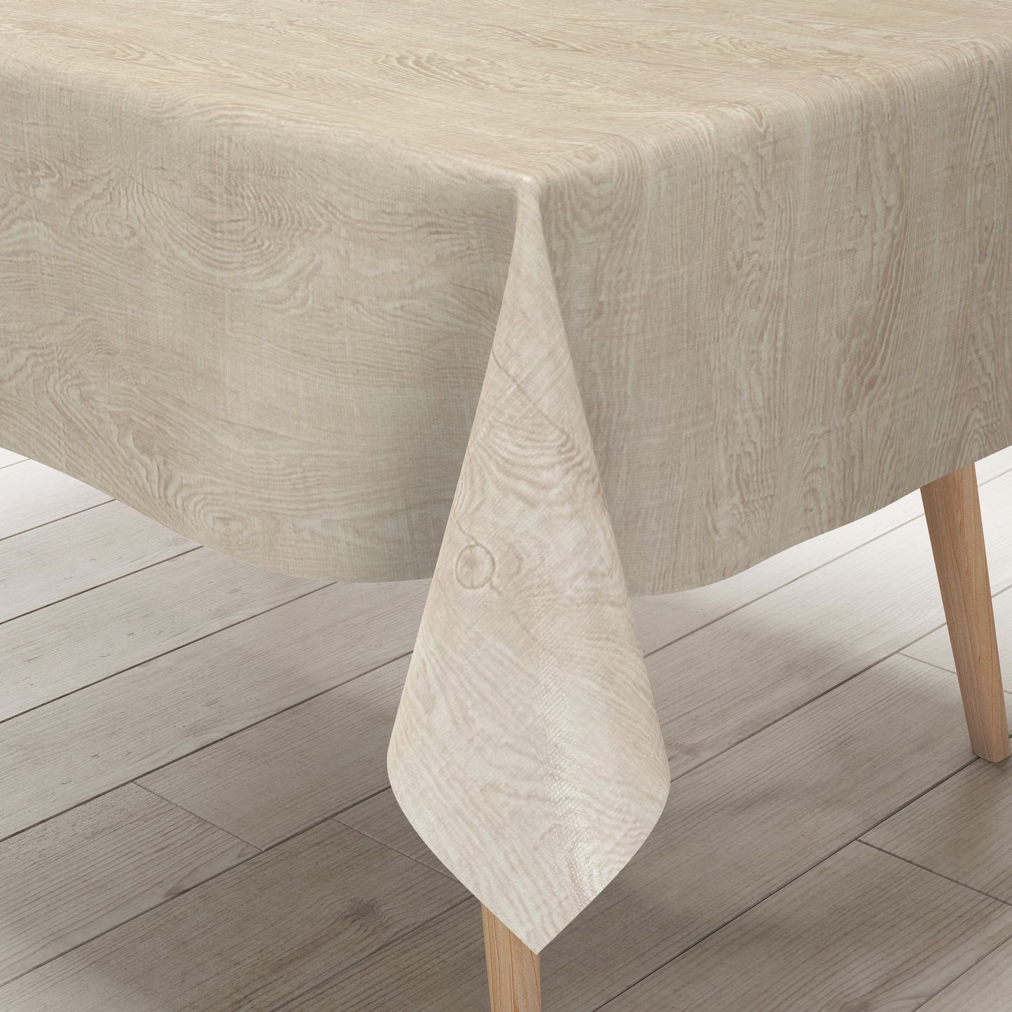 Wachstuch Tischdecke Holzoptik hell
